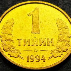 Moneda exotica 1 TIYIN - UZBEKISTAN, anul 1994 *cod 4980 = UNC