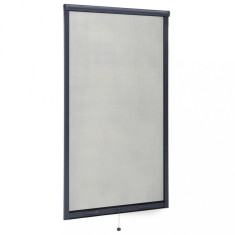 Plasă de insecte pentru ferestre tip rulou, antracit, 90x170 cm foto