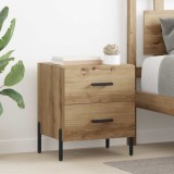 VidaXL Dulap de noapte 2 pcs stejar artizanal 40 x 35 x 47.5 cm 882027