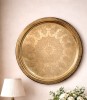 Superbă tava in stil oriental din bronz masiv cu gravura integral manuala