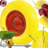 Roata completa pentru roaba, carucior 390 x 91, ax 1 mm, janta 220 mm, Verke