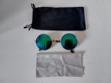 Ochelari de soare tip John Lennon,, Metal, Albastru