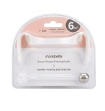 Maner ergonomic si pai cu greutate pentru biberon 300ml mombella breast-like &ndash; ivory
