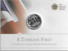 UK Royal Mint BU - 20 Pounds - 0.999 Fine Silver 2013 - GEORGE AND THE DRAGON foto