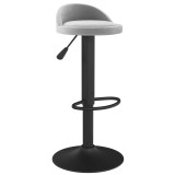 Cumpara ieftin Scaun de bar, gri deschis, catifea