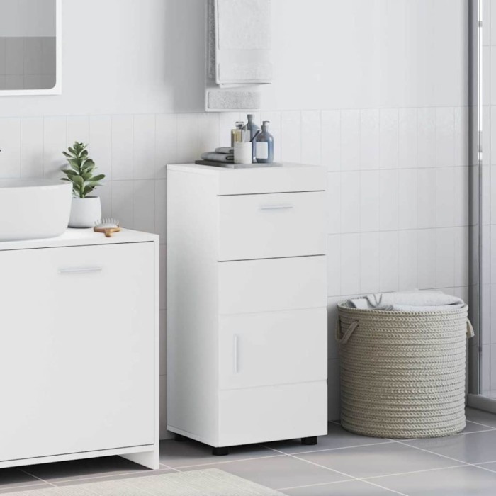 vidaXL Dulap de Baie cu ușă TULUM Alb 37 x 31.5 x 82 cm Lemn compozit 880341
