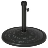 Outsunny Bază pentru Umbrelă cu Buton Reglabil, &Oslash;46x34 cm, Negru | Aosom Romania