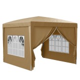 Foisor de gradina pliabil Outsunny din otel si tesatura Oxford cu funii si cuie incluse, 2,95x2,95x2,58 m, alb | Aosom Romania