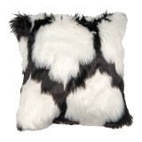 Fata perna decorativa blana alba neagra 45x45 cm