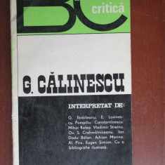 Biblioteca critica- G. Calinescu