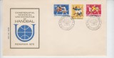 C12 - FDC Romania - Jocurile mondiale universitare de handbal - LP870 - 1975