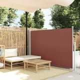 Cumpara ieftin Copertină laterală retractabilă de terasă, maro, 140 x 500 cm