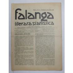 FALANGA LITERARA SI ARTISTICA , ZIAR SAPTAMANAL , ANUL I, NR. 7 , DUMINICA 21 FEBRUARIE , 1910