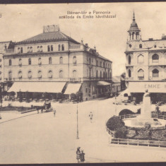 39 - ORADEA, Market, street stores, Romania - old postcard - used - 1913