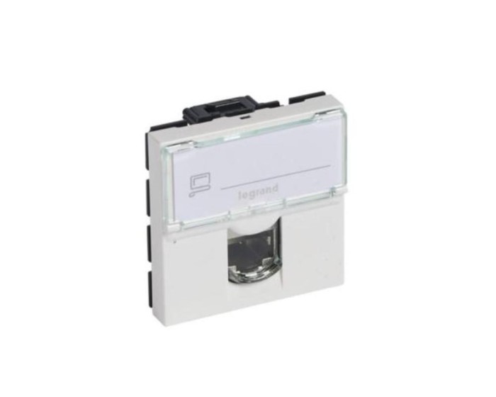 Priza Date RJ45 CAT5E UTP 2M Legrand Mosaic alb 076554