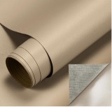 Rola din Piele Ecologica, Culoare Crem Inchis Pentru Reconditionare si Retapitare Canapea, Scaun, Interior Auto, Autoadeziv Puternic, Usor de Aplicat