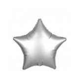 Balon Folie Satin Stea Argintie- 45 cm
