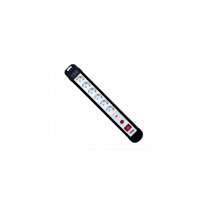 Prelungitor cu protectie10 metri 6 prize schuko cu reset &amp; led &amp; switch cablu 3X1,5mm TED000941 (1/10)