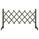 Gard cu zabrele de gradina, gri, 120x60 cm, lemn masiv de brad GartenMobel Dekor, vidaXL