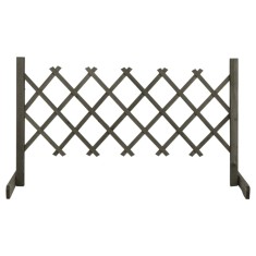 vidaXL Gard cu zăbrele de grădină, gri, 120x60 cm, lemn masiv de brad