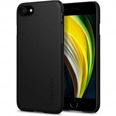 Husa iPhone SE 2020 / iPhone 8 / iPhone 7 / iPhone 6S / iPhone 6, Premium, Spigen Thin Fit, Negru foto