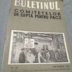 BULETINUL COMITETELOR DE LUPTA PENTRU PACE NR.20 1951