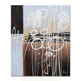 Tablou abstract pictat manual, Imaginatie 2, 60x50cm ulei pe panza in relief, gata de agatat pe perete