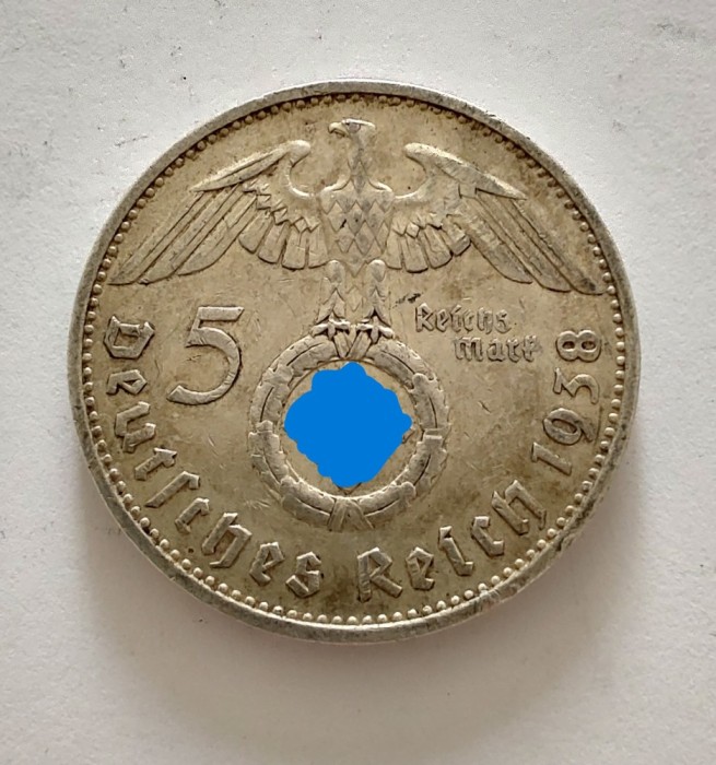 Germania - 5 Reichsmark 1938 F - Argint