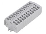 Regletă de conexiuni piste gri 12 pini 800V 24A, Wago