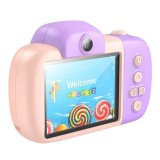 Cumpara ieftin Camera Foto pentru Copii, Hoco DV201, Suporta Memorie 32GB, Baterie 600mAh, Roz si Mov