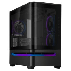 Carcasa asus ap202 small tower argb negru tempered glass sloturi expansiune 4 drive bays: 2x2.5/3.5