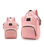 Rucsac multifunctional pentru mamici si bebelusi, 44 x 26 x 17 cm Roz