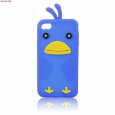 Husa Silicon 3D Chicken Apple iPhone 5C Albastru