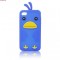 Husa Silicon 3D Chicken Apple iPhone 5C Albastru