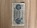 5 Reichsmark Germania 1940&ndash;1945 &ndash; bancnotă germană ocupație WWII