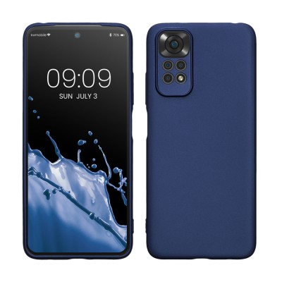 Husa kwmobile pentru Xiaomi Redmi Note 11/Redmi Note 11S, Silicon, Albastru, 58651.64 foto