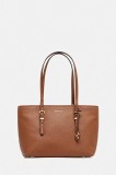 MICHAEL Michael Kors poșetă de piele QUINN culoarea maro, 30T5GQNT2L