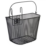 Coș Metalic Bicicletă, Suport și M&acirc;nere, Negru, Greutate Maximă 5kg, Dimensiuni 34x23x25cm