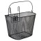 Coș Metalic Bicicletă, Suport și M&acirc;nere, Negru, Greutate Maximă 5kg, Dimensiuni 34x23x25cm