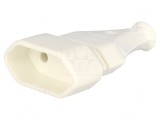 Conector Alimentare AC Mamă 2P Alb 250V 2.5A