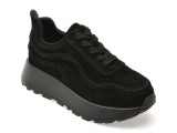 Pantofi sport EPICA negri, 6038, din piele intoarsa