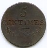 Franta 5 centimes 1795 A - L&#039;AN 4 - A, Prima Republica, Cupru, 23 mm A, KM-635.1 (7), Europa, Cupru (arama)
