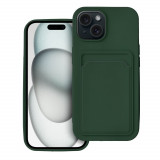 Cumpara ieftin Husa Silicon Compatibila cu Apple iPhone 15 Forcell Card Case Verde, Carcasa