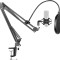 Set brat cu menghina, suport microfon studio cap rotativ si filtru, stand