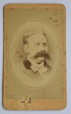 CDV Atelier Romania Cernăuți Czernowitz - C. Steiner - Portret bărbat cu mustață - jumătatea secolului XIX