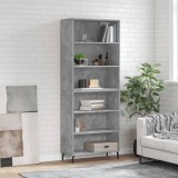 vidaXL Dulap &icirc;nalt, gri beton, 69,5x32,5x180 cm, lemn compozit