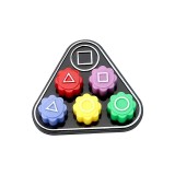 Cumpara ieftin Joc multicolor 7 x 6,5 x 0,7 cm tip Gonggi coreean cu 5 piese, suport triunghiular