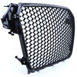 Grila radiator tip fagure fara emblema neagra lucioasa, potrivita pentru Audi A4 B8 8K Facelift 11-15 Performance AutoTuning