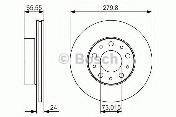 Disc frana FIAT DUCATO platou / sasiu (244) (2002 - 2016) BOSCH 0 986 479 S70