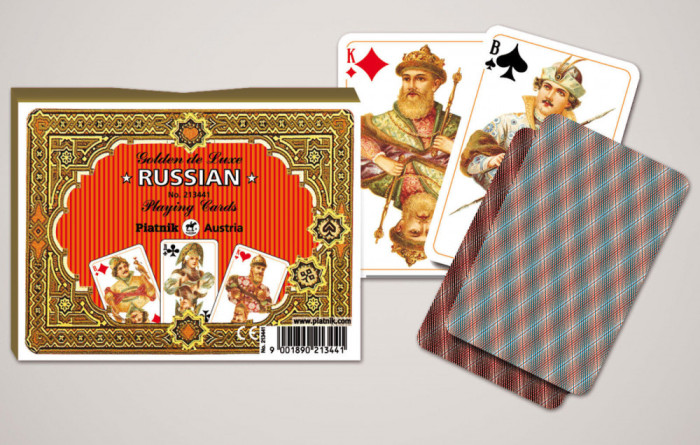 Cărți de joc de lux Rusia. Punte dublă.